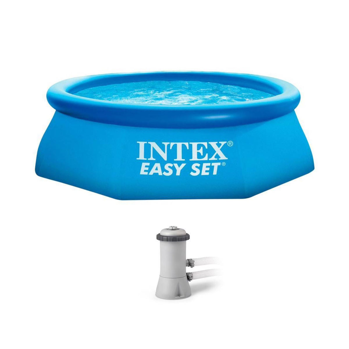 8ft x 30in Inflatable Above Ground Polygonal Pool with Filter Pump Z2796