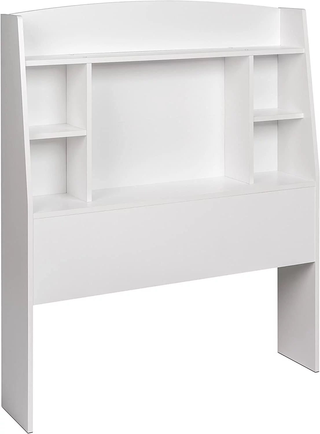 White Twin Headboard with 4 Compartments H43022