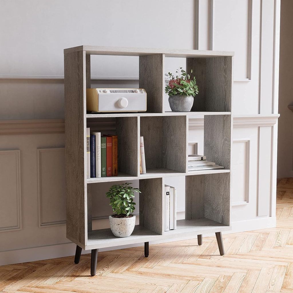 Light Gray 7 Cube Bookshelf H9735