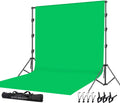 10 x 12ft 100% Cotton Muslin Green Screen Backdrop with Stand Kit Z138011