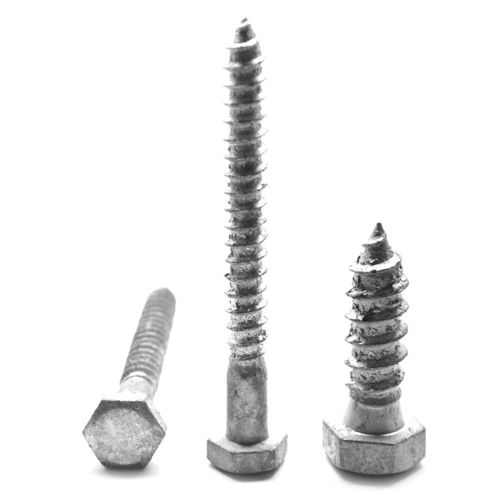 Hex Lag Screw Low Carbon Steel Hot Dip Galvanized Pk 25 F8809