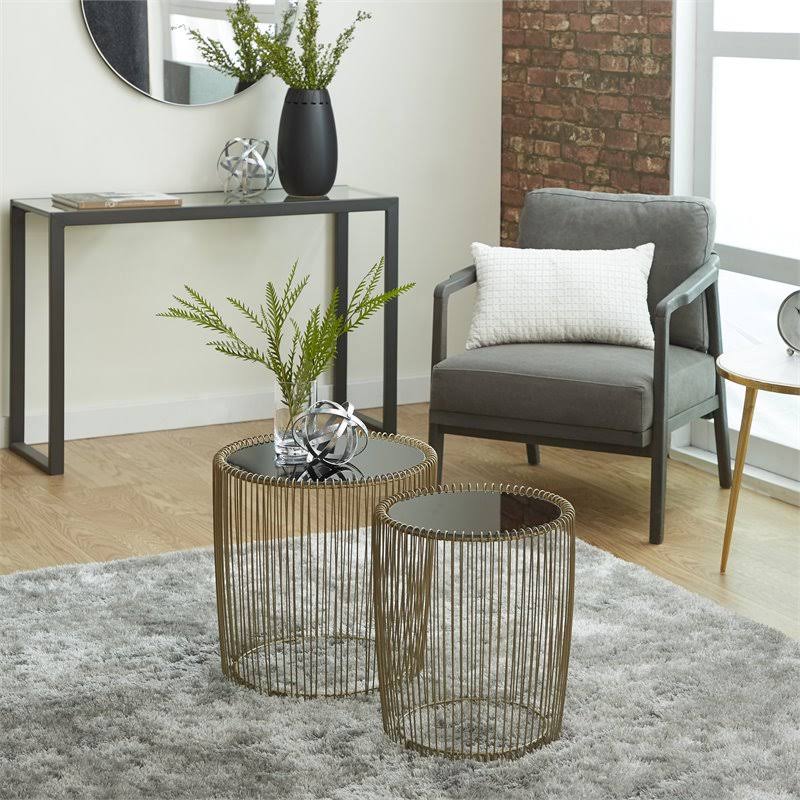 Gold Metal Accent Table (Set of 2) Z259