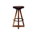 Black Oak Night Blackened Steel Stool V7301