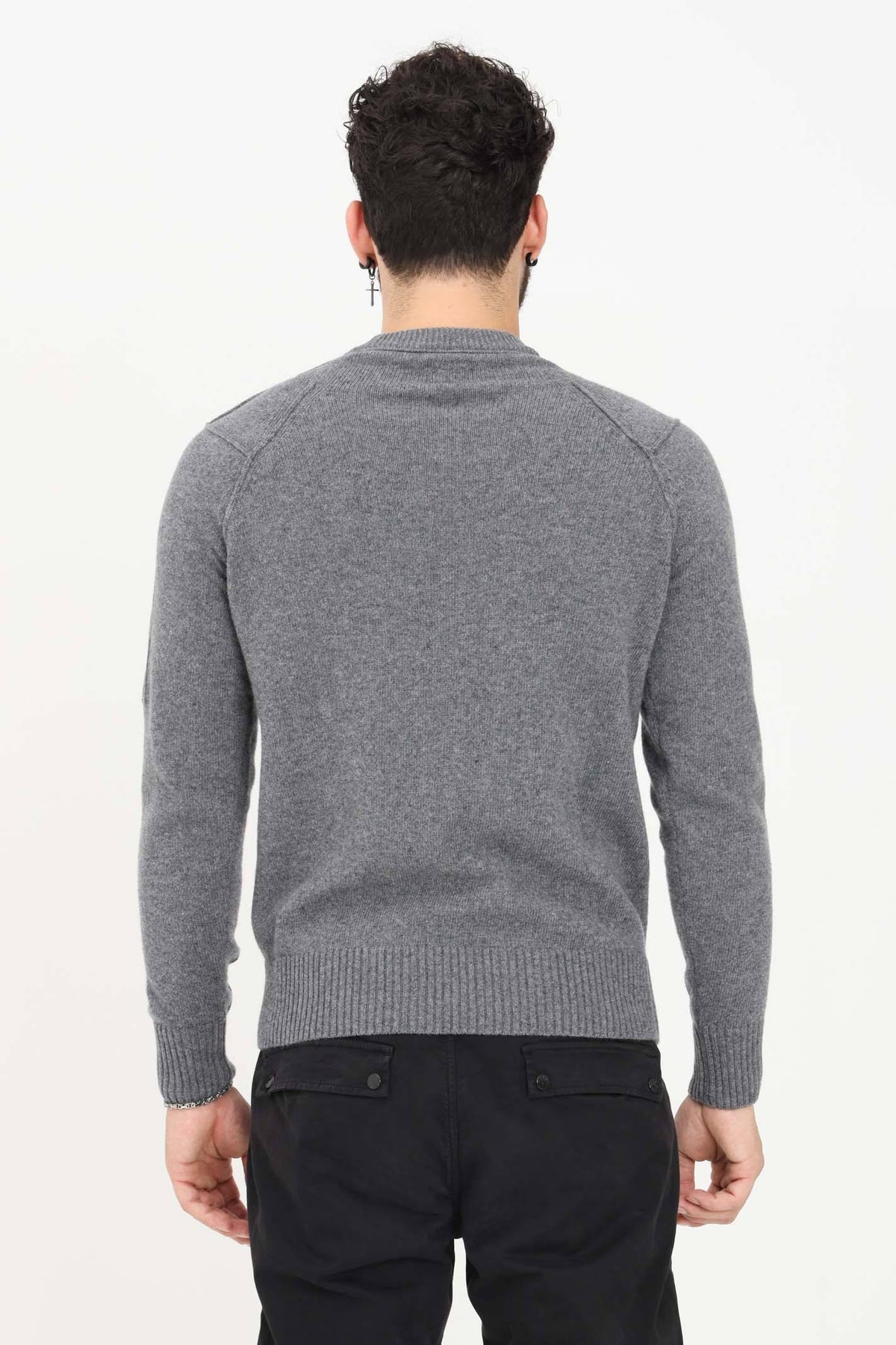 Melange Grey Crewneck Jumper Q8665