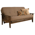 Stone Gray/Walnut Linen Fabric Mattress Frame K338