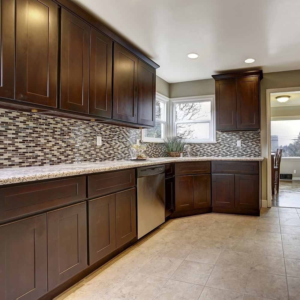 Espresso Double Door Kitchen Cabinet M512