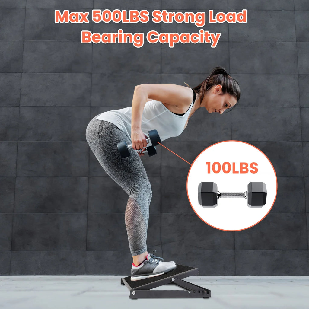Steel Calf Stretcher Slant Board with 5 Adjustable Inclines Non-Slip Surface N6794