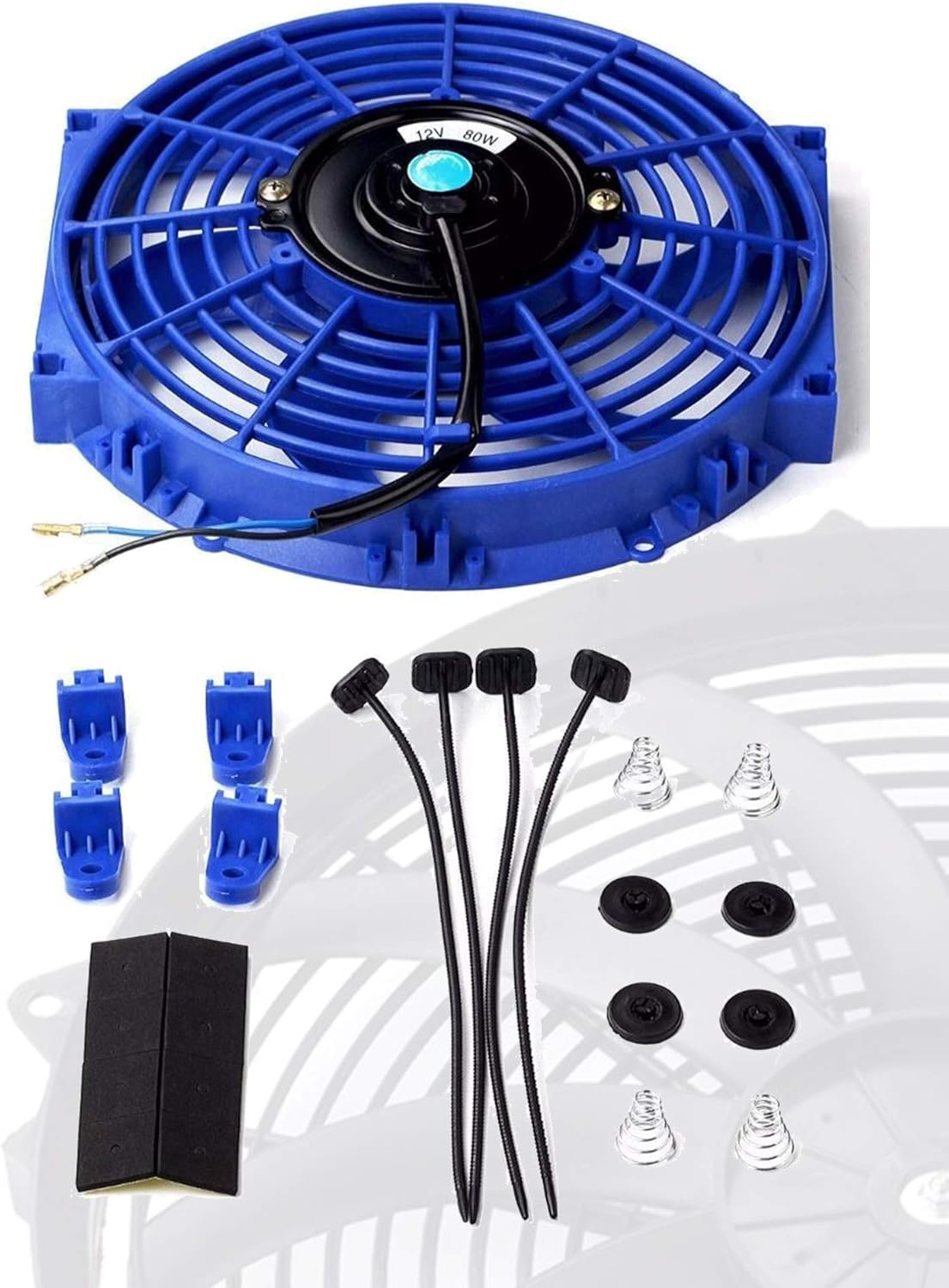 16" Universal Slim Electric Radiator Cooling Fan 12V Pack of 2 X9856