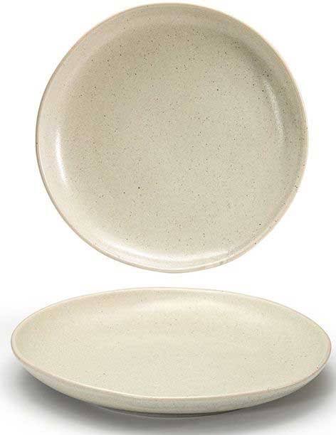 10x22 Mushroom Round Porcelain Plate - 6/Case Q3805