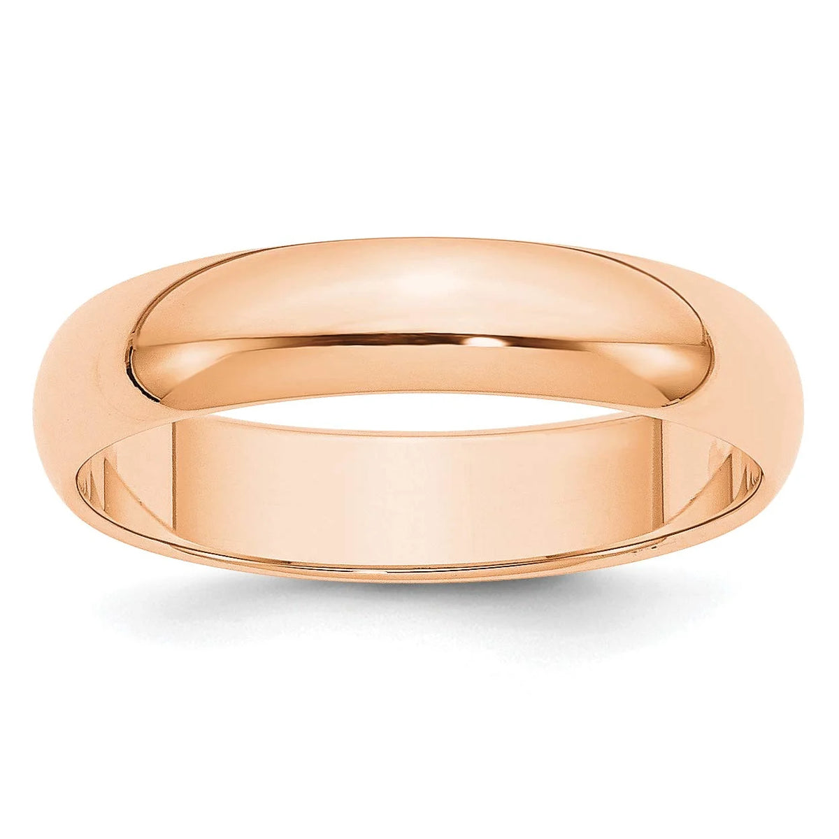 10K Rose Gold Half Round Band Ring Size 10 U8205
