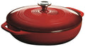 Enameled Cast Iron Covered Casserole 3-Quart Red S487726