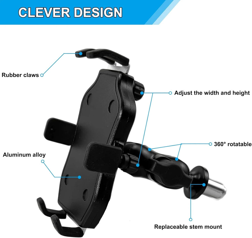Motorcycle Phone Mount Fork Stem Holder E445