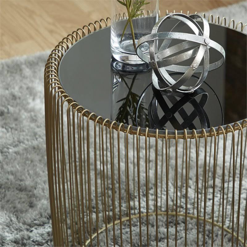 Gold Metal Accent Table (Set of 2) Z259