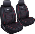 2 PC Waterproof Faux Leather Front Car Seat Covers J575312