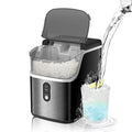 Nugget Ice Maker Countertop 33lbs/24H Self-Cleaning Stainless Steel Silver H380678