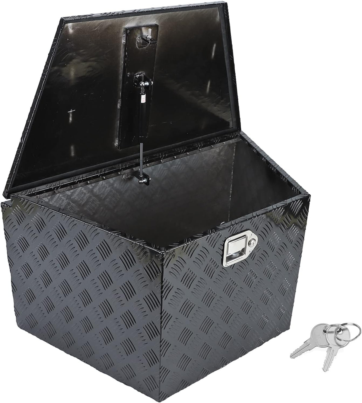 Black Heavy Duty Aluminum Trailer Tongue Tool Box with Lock C819373