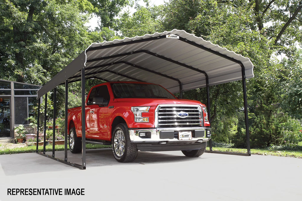 Galvanized Steel Carport 12 x 24 x 7 ft. F80571