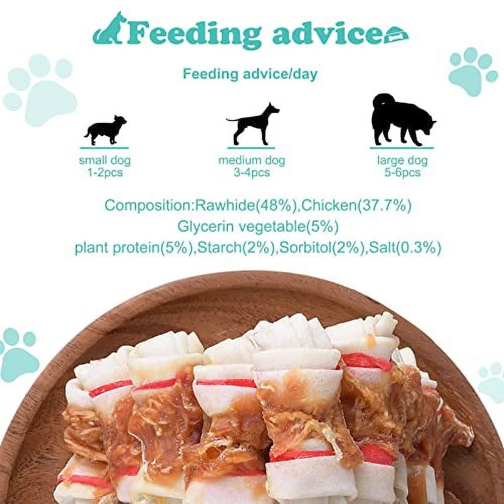 Chicken Wrapped Bone Dog Treats 2.5" 1lb W67302