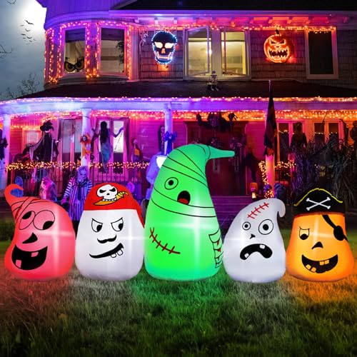 8FT Halloween Inflatable Pumpkin with Built-in LED Lights H85745