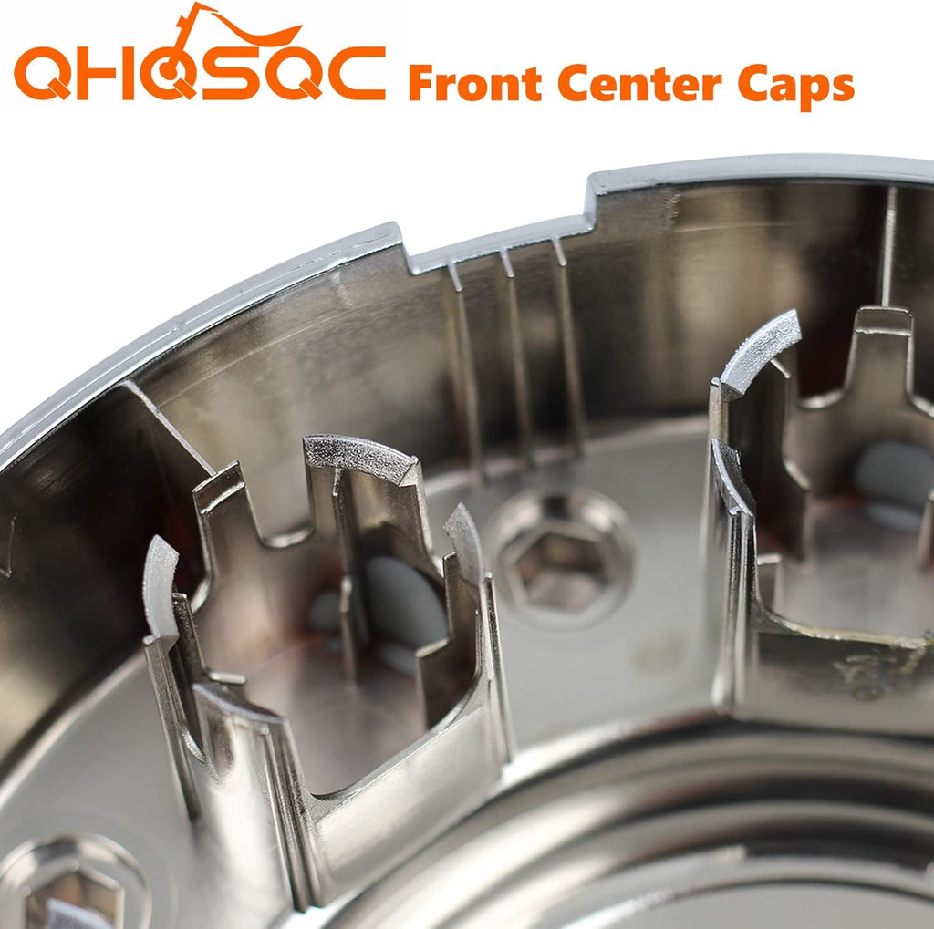 Chrome Front Center Hub Cap Wheel Cover for Dodge Ram 3500, Pack of 2 N792