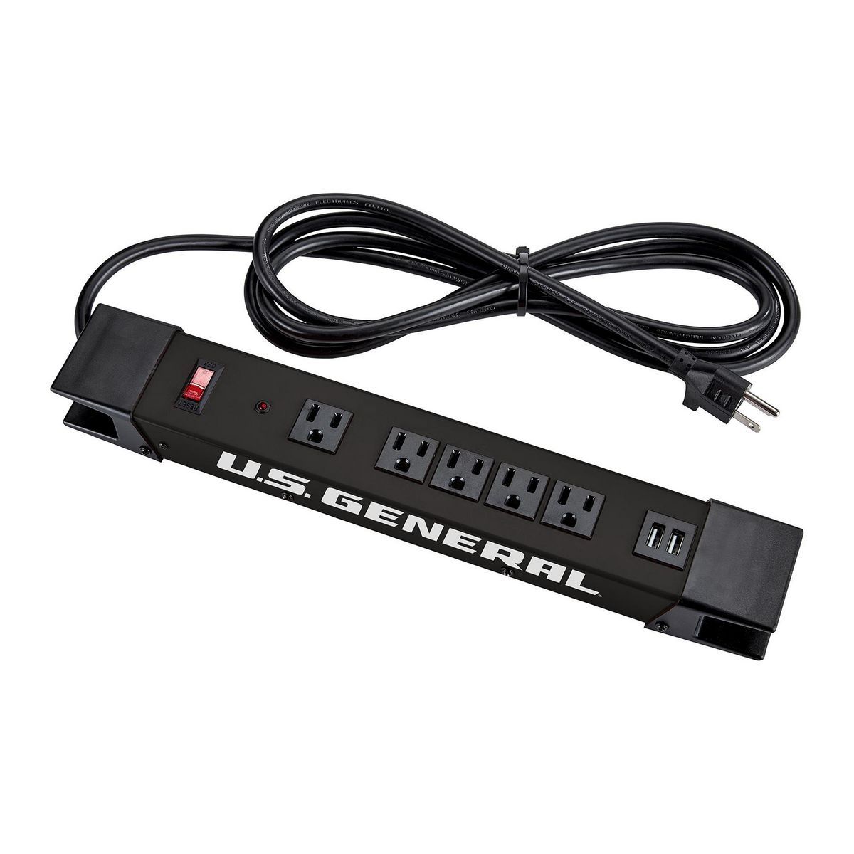 5-Outlet Magnetic Power Strip with 2 USB Ports X8668