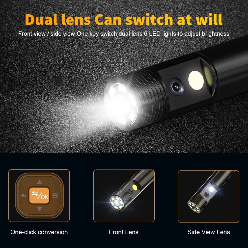 4.3 Inch 1080P HD IP67 Waterproof Inspection Camera with 8 LED Lights and 32GB Card I753538