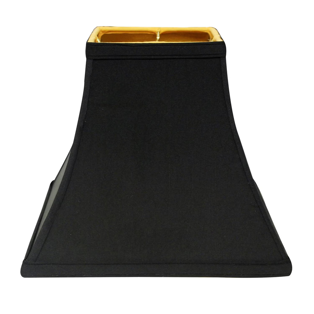 Black/Gold Lining Shantung Fabric Hardback Lampshade J215