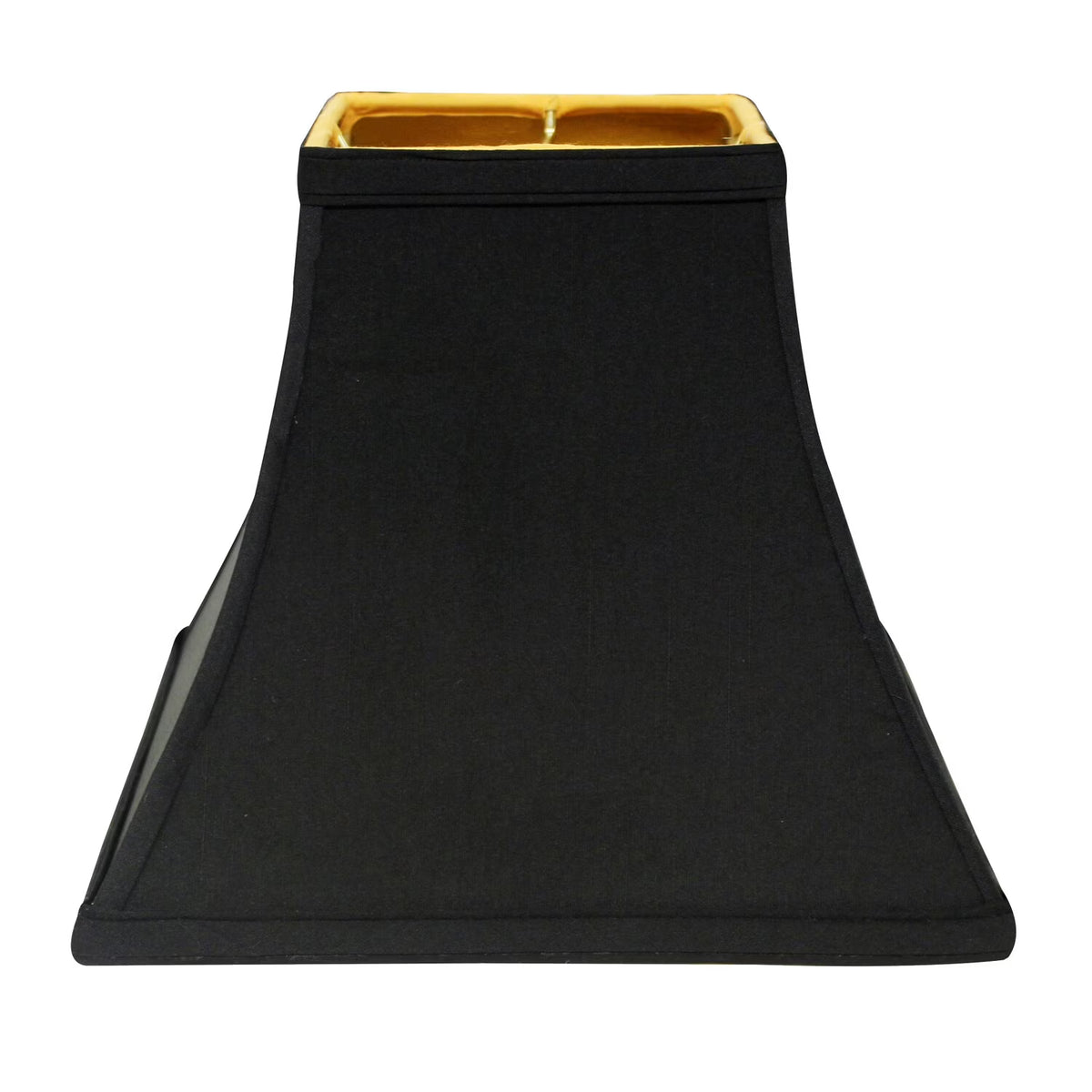 Black/Gold Lining Shantung Fabric Hardback Lampshade J215