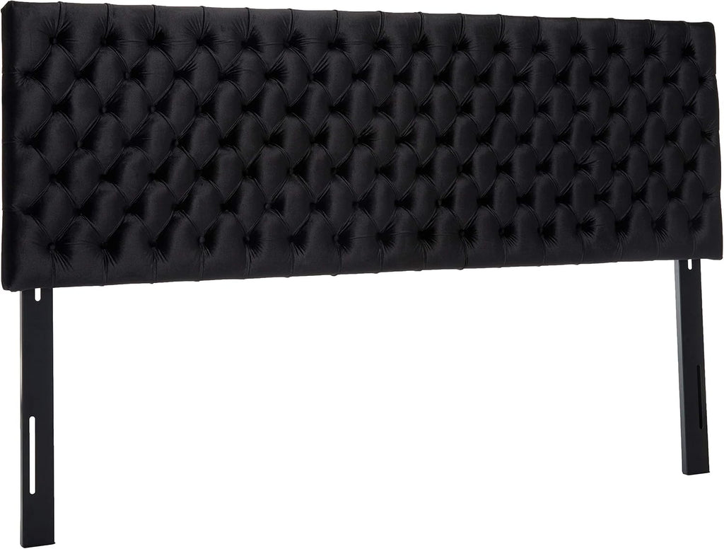 Tufted Velvet Headboard, King / Cal King, Cobalt / Black L999