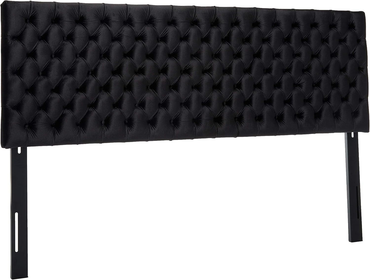 Tufted Velvet Headboard, King / Cal King, Cobalt / Black L999