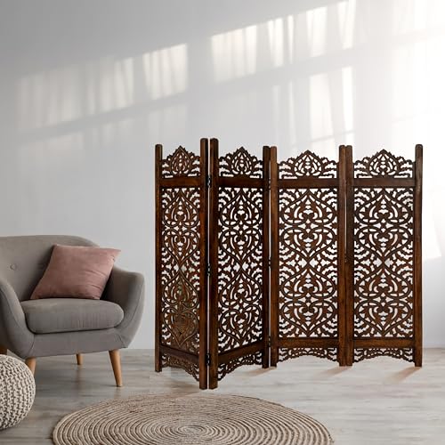 Wooden 4 Panel Foldable Room Divider O2517