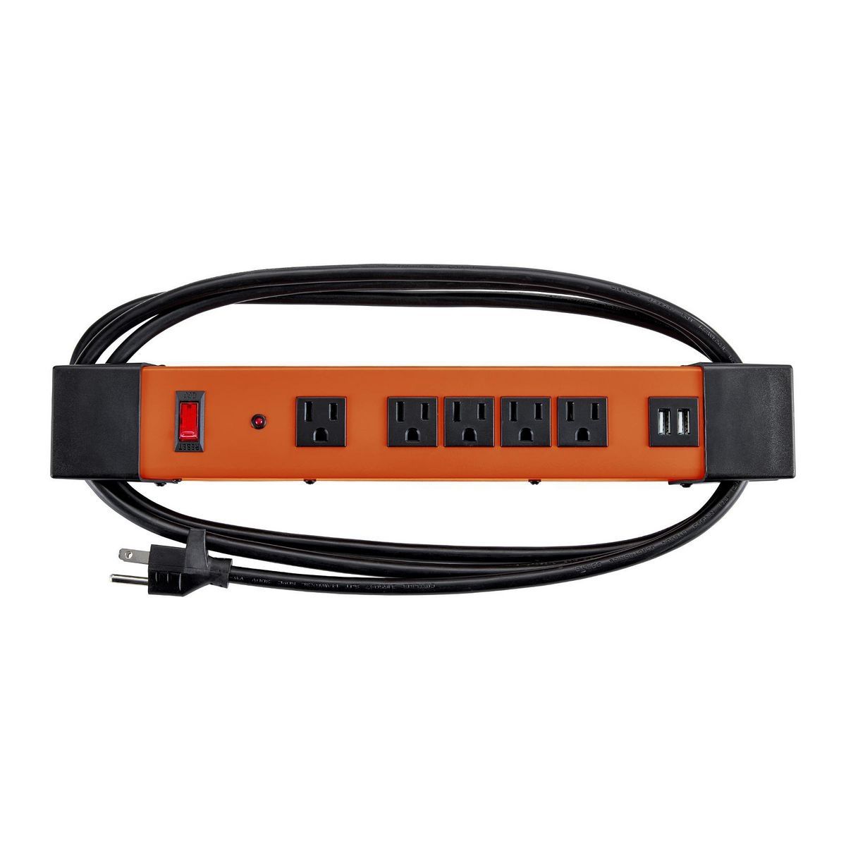 5-Outlet Magnetic Power Strip with 2 USB Ports X8668