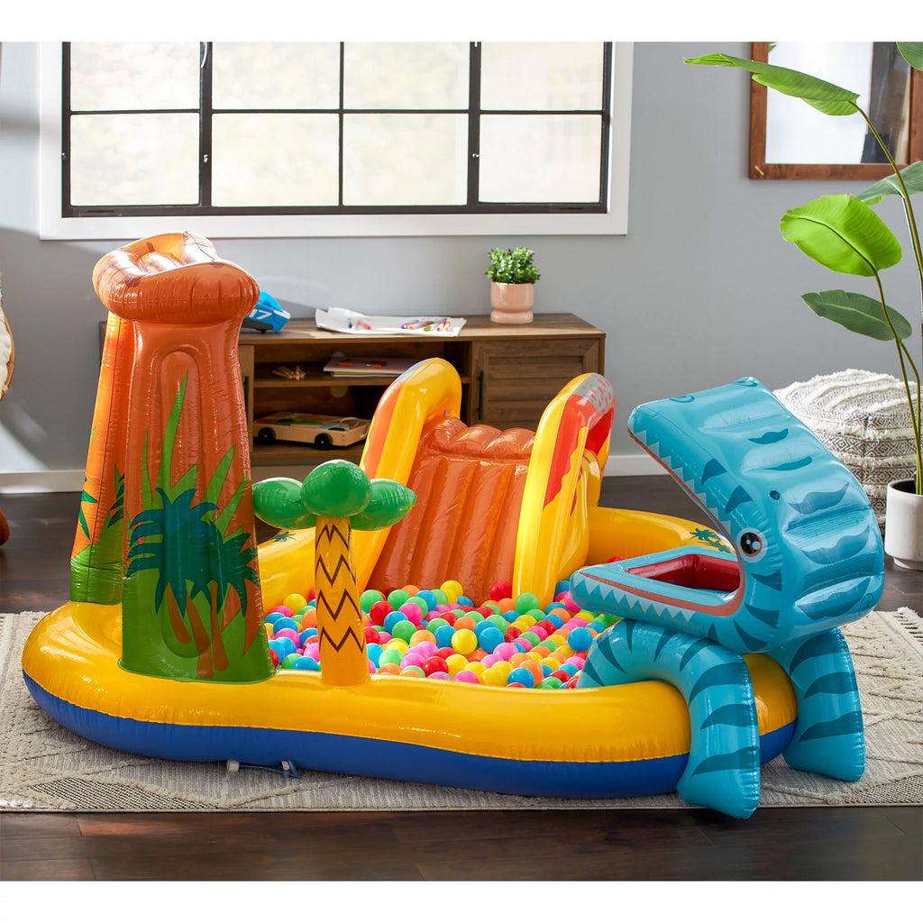 Inflatable Kids Dinosaur Play Center Pool with Slide L579949