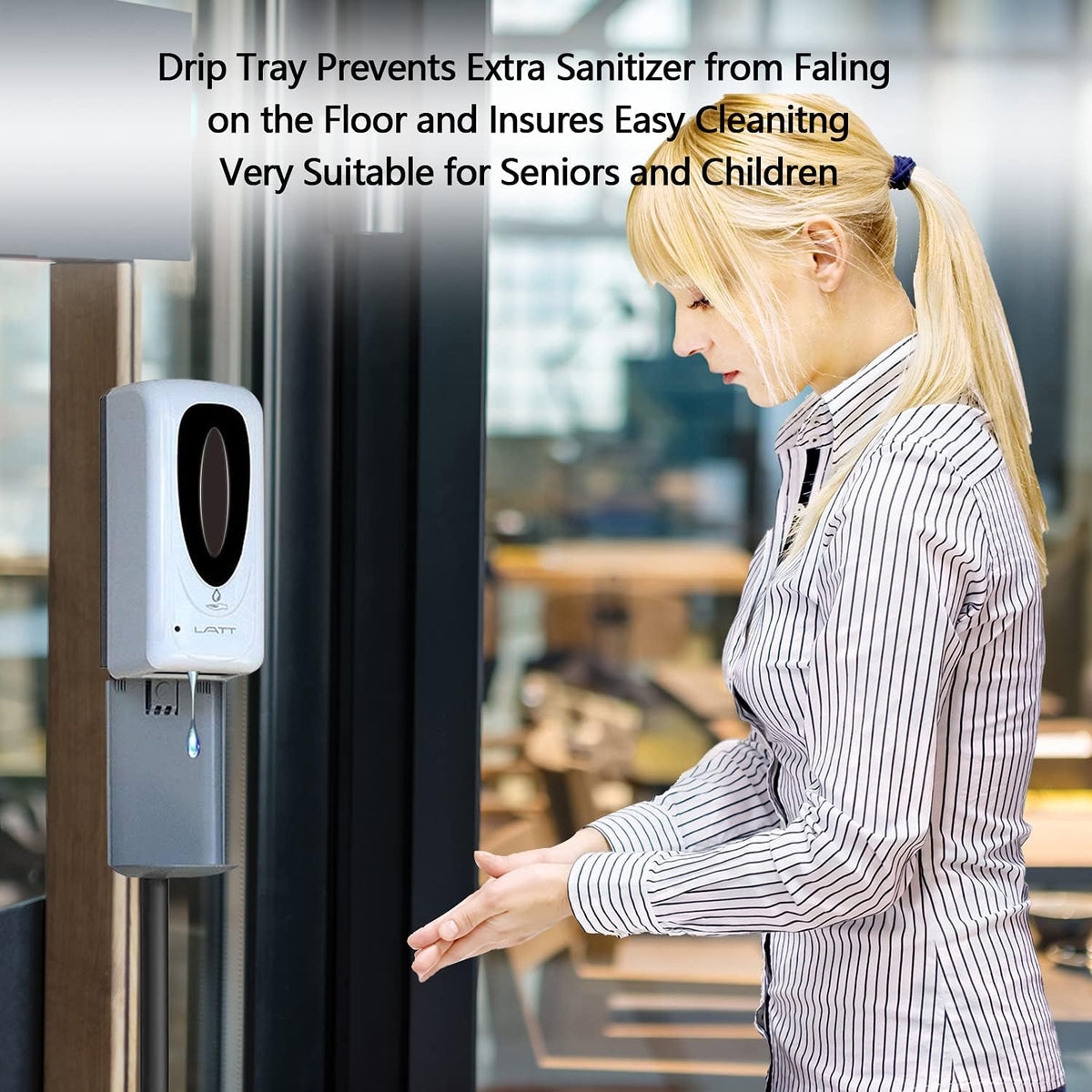 Touchless Hand Sanitizer Dispenser with Stand and 3 Nozzles U45736