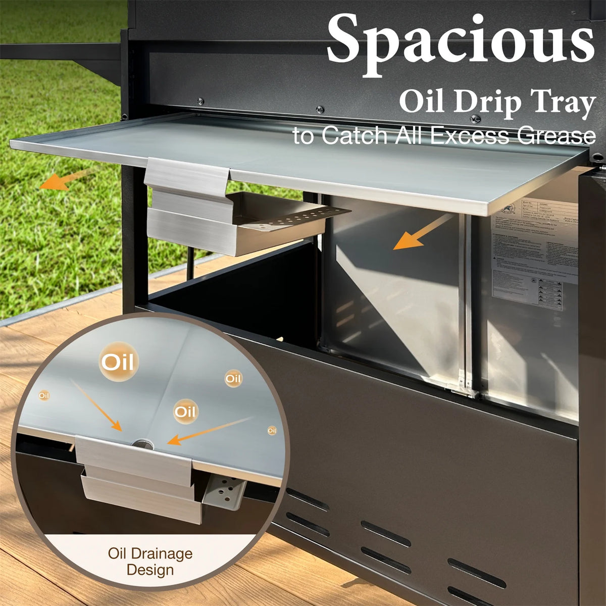 4 Burner Propane Gas Grill with Side Burner Stainless Steel L925