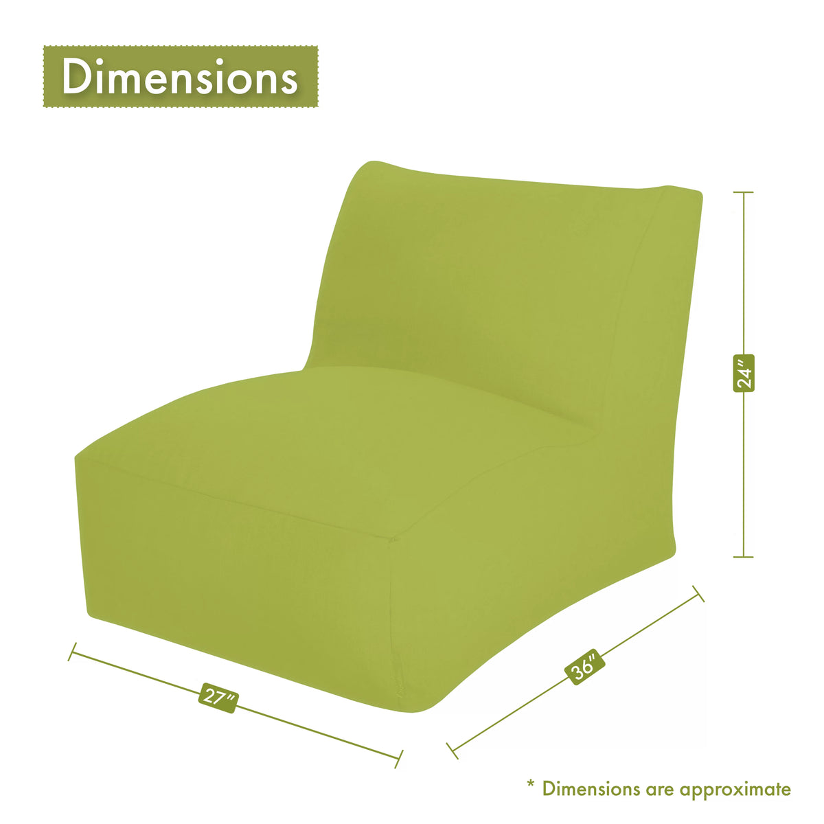 Red Links Chair Lounger Bean Bag 36 in L x 27 in W x 24 in H F46272