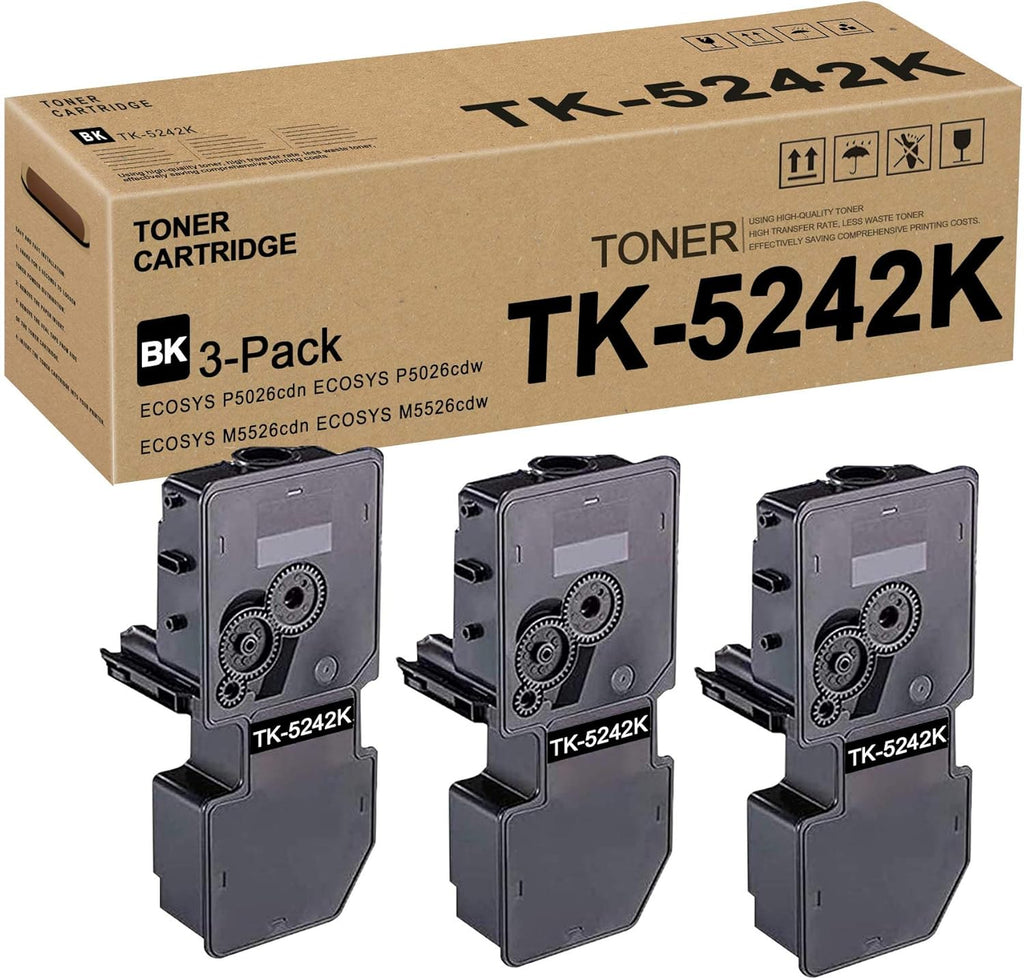 3 Pack Black Toner Cartridge Replacement for Kyocera ECOSYS P5026cdn P5026cdw M5526cdn M5526cdw Toner Kit Printer X82746