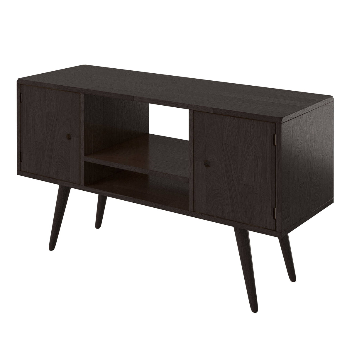 Brown Wood Entertainment Cabinet with Doors K28040