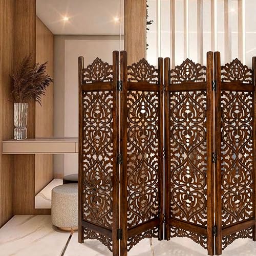 Wooden 4 Panel Foldable Room Divider O2517