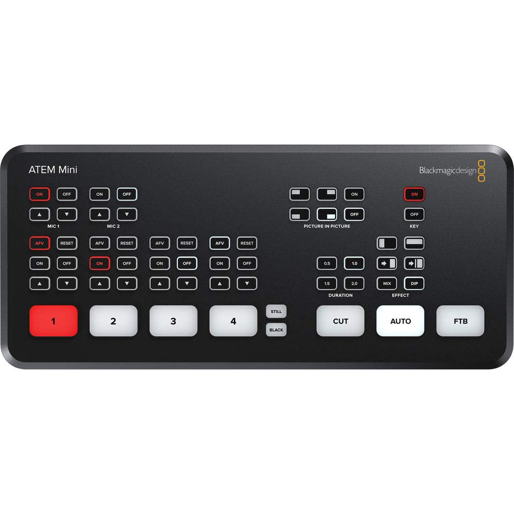 ATEM Mini HDMI Live Stream Switcher with HDMI Cable & Fastener Straps Bundle V871748