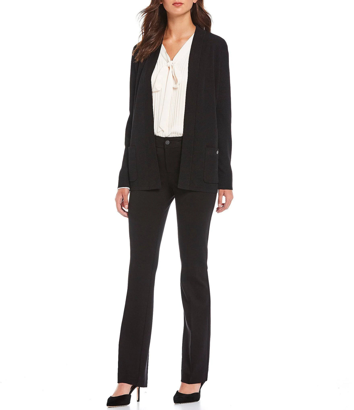 Black Open Front Cardigan S656697