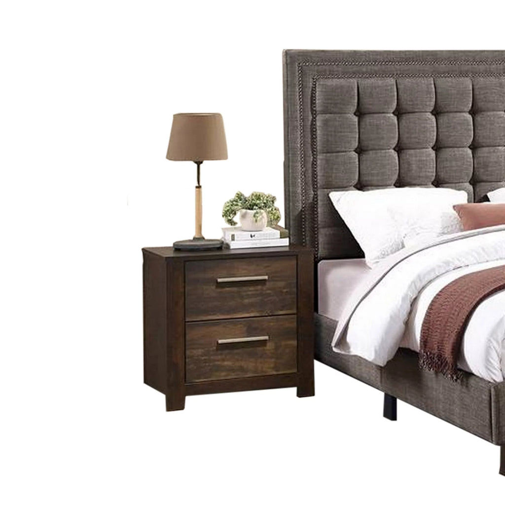 King Size Tufted Upholstery Bed I68490