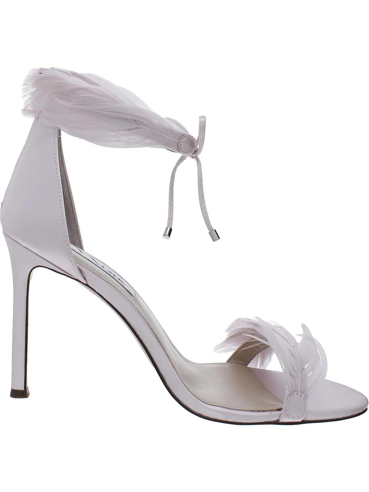 Satin Feather Heels O131