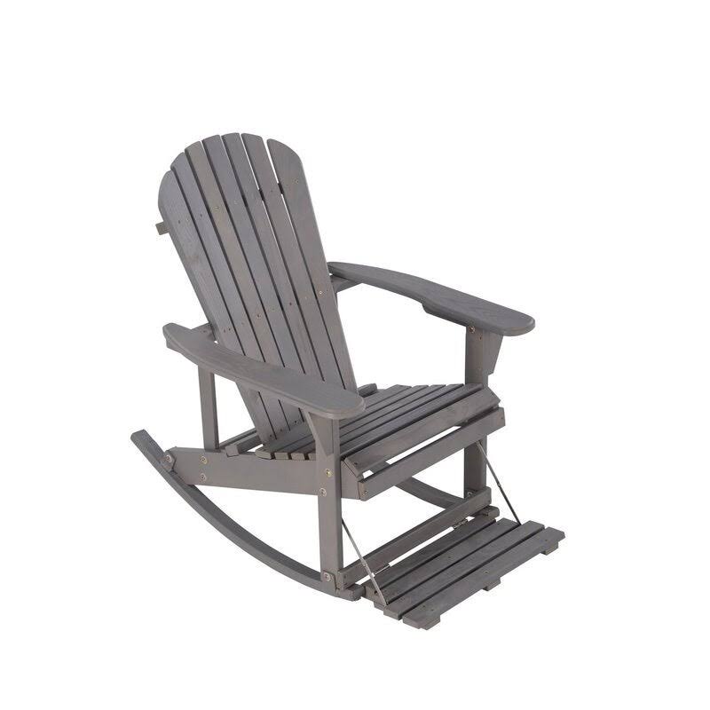 Walnut 3 Piece Patio Adirondack Rocker Set A670