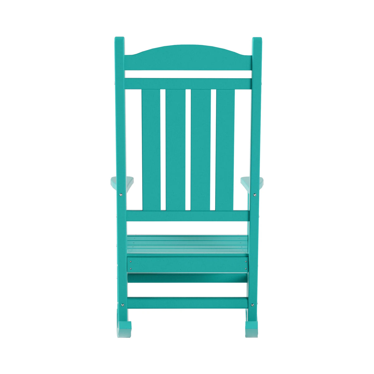 Plastic Outdoor Rocking Chairs Set of 2, Turquoise N420733