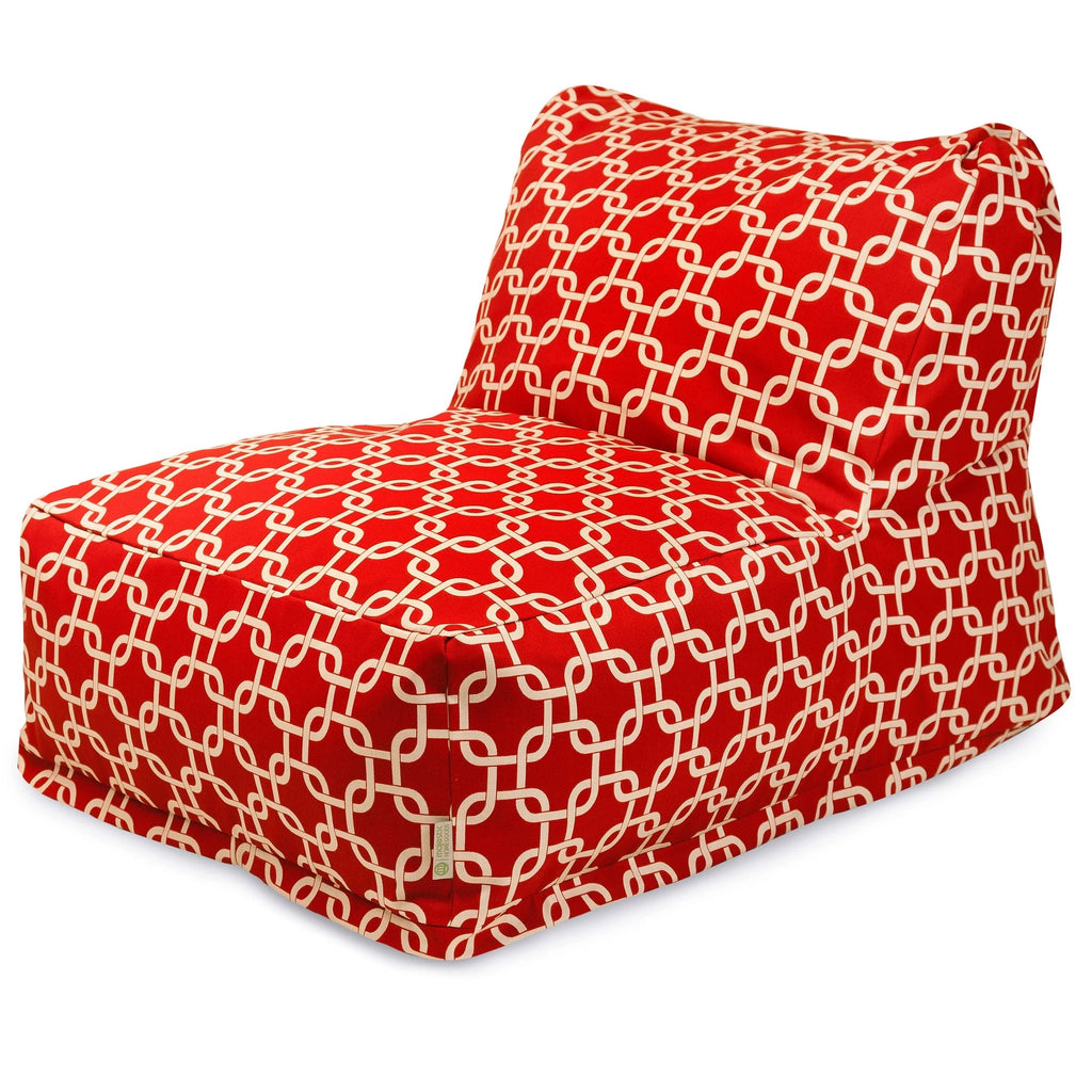 Red Links Chair Lounger Bean Bag 36 in L x 27 in W x 24 in H F46272