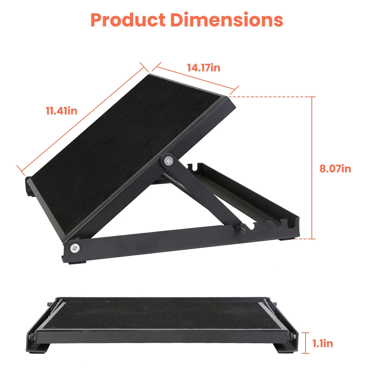 Steel Calf Stretcher Slant Board with 5 Adjustable Inclines Non-Slip Surface N6794