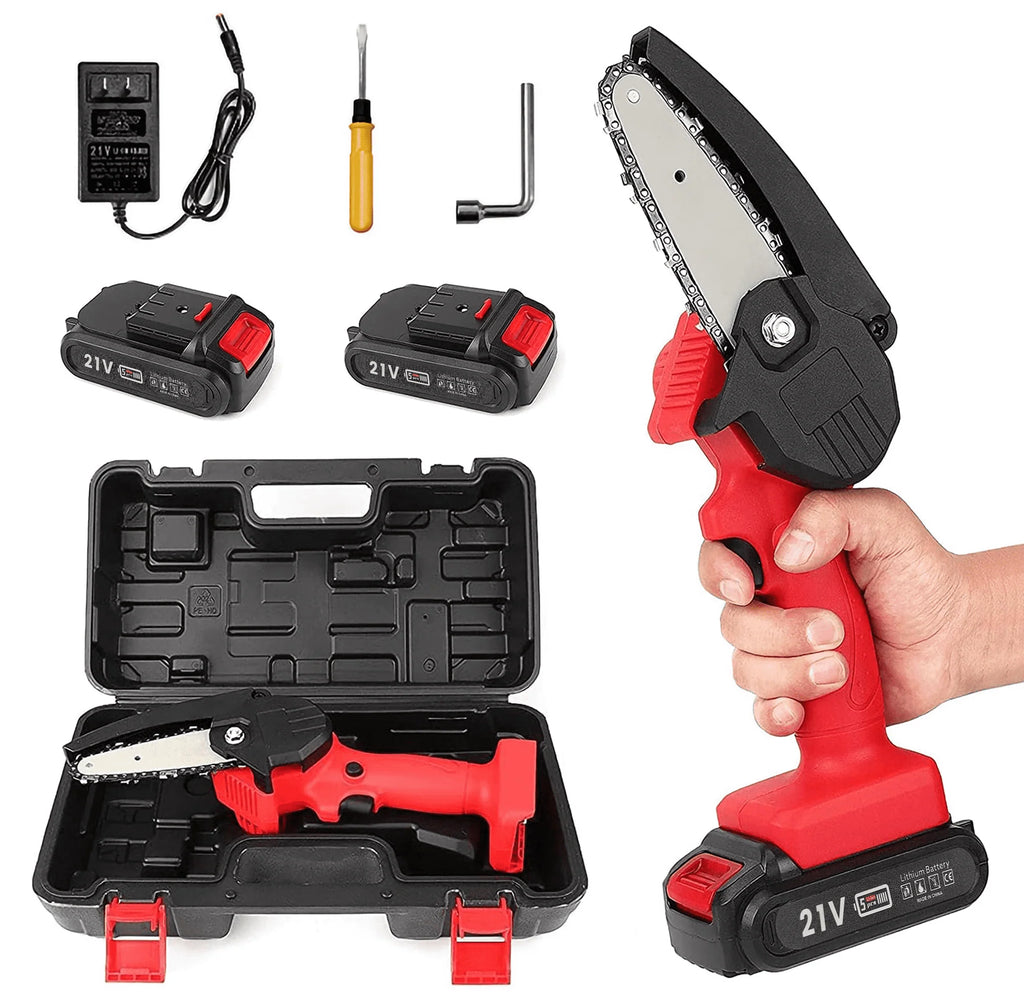 Cordless Mini Chainsaw with 2 Batteries Q18315