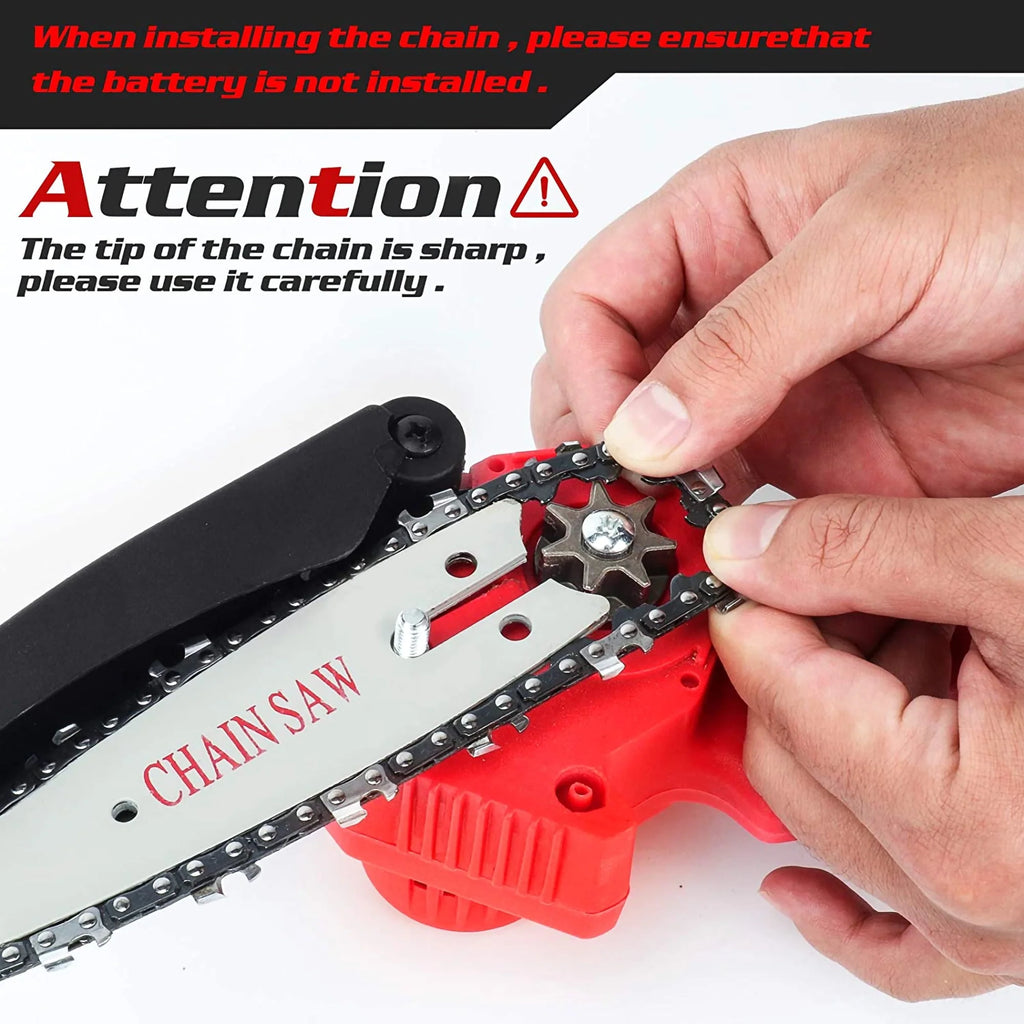 Cordless Mini Chainsaw with 2 Batteries Q18315