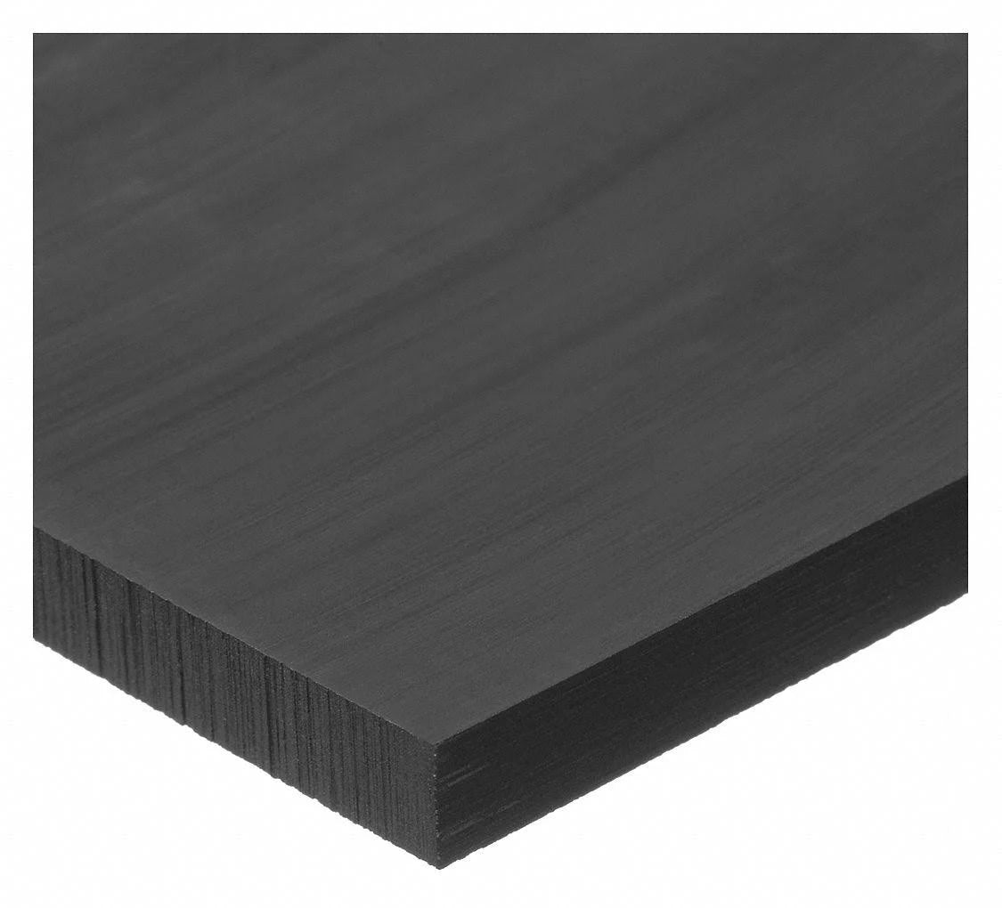 PTFE Sheet 36x22L x 12x22W x 1/4 Thick, Black V66690